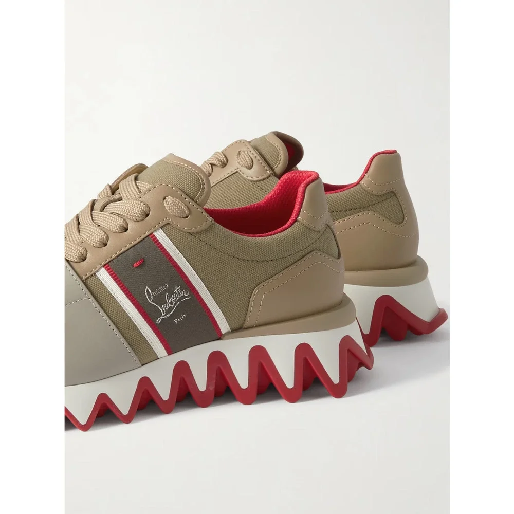 Christian Louboutin Nastroshark Donna Flat Saharienne Platform LowTop Sneaker 41